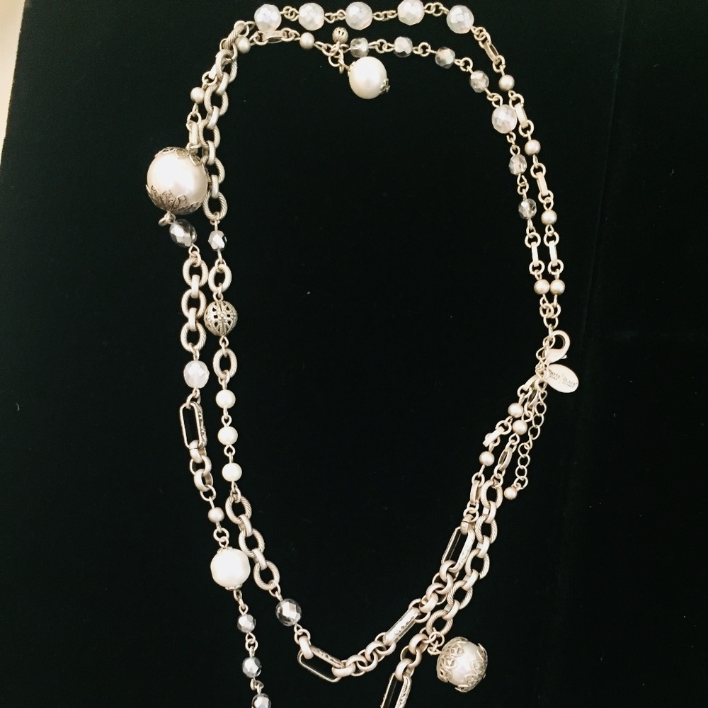 WHITE HOUSE BLACK MARKET DOUBLE STRAND NECKLACE - Picture 2 of 3